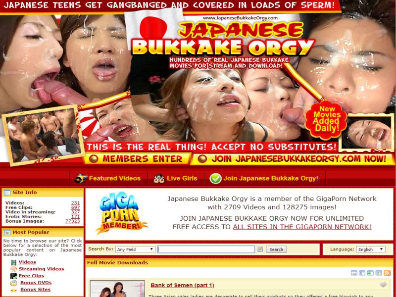 Japanese Bukkake Orgy